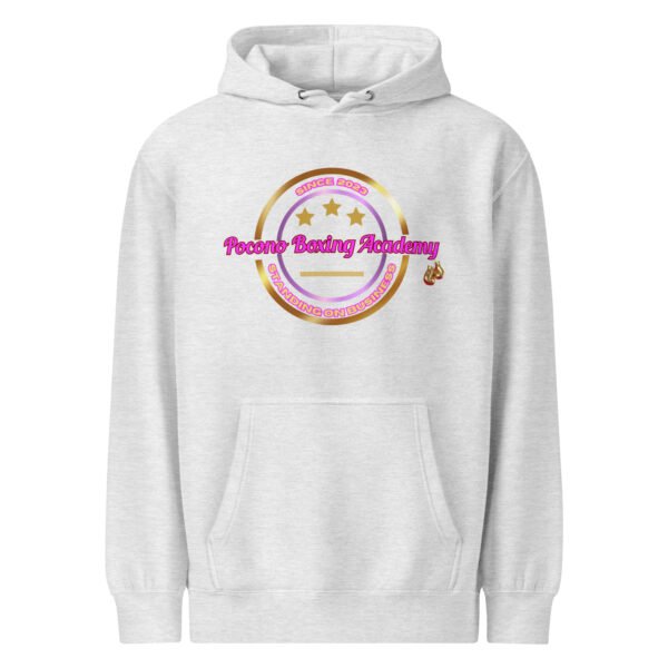 unisex premium mid weight hoodie heather grey front 6828af28c3538