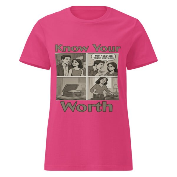 womens basic softstyle t shirt heliconia front 682a6f94276e4