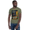 Military green unisex t-shirt with motivational “Scared Money Don’t Make Any Money” graphic design