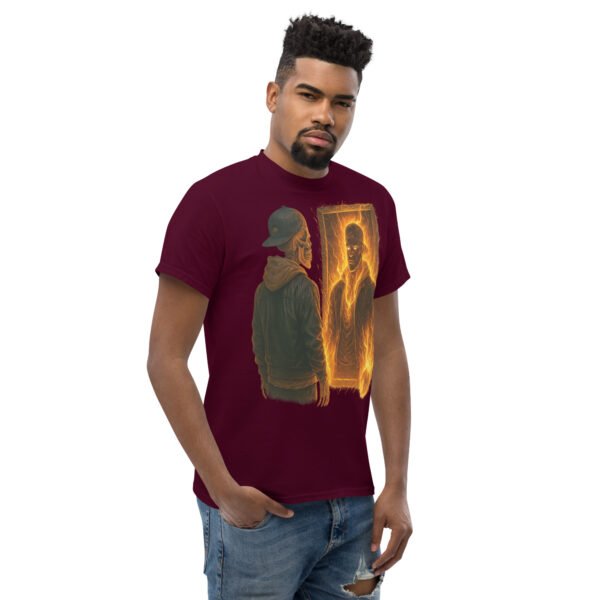 unisex classic tee maroon right front 684f7cf752c17