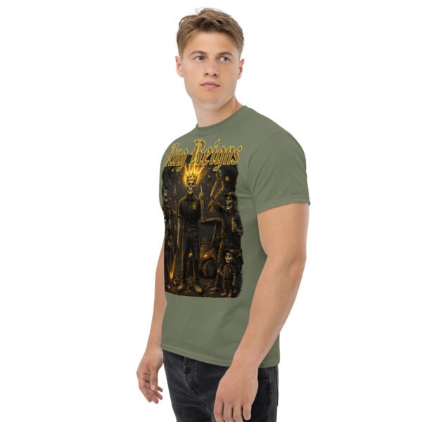 unisex classic tee military green left front 684f56e45c5c4