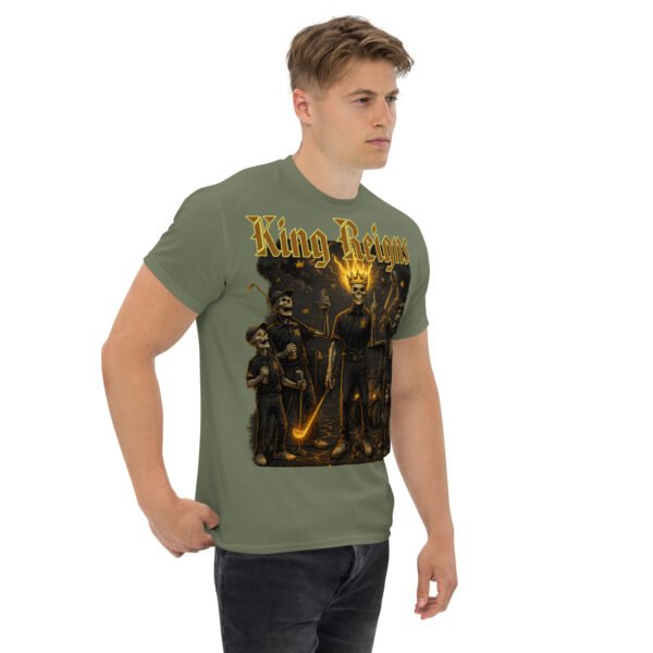 unisex classic tee military green right front 684f56e46247d
