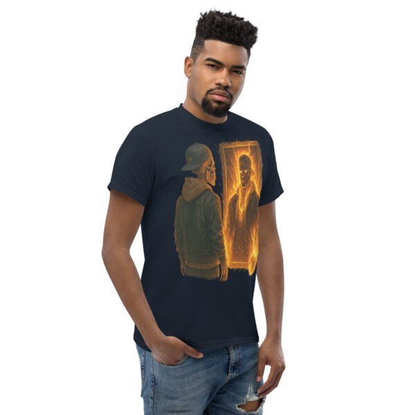 unisex classic tee navy right front 684f7cf766267