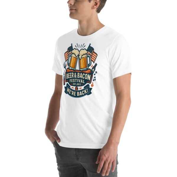 Beer & Bacon Festival 81 unisex staple t shirt white left front 68685fd45b63a