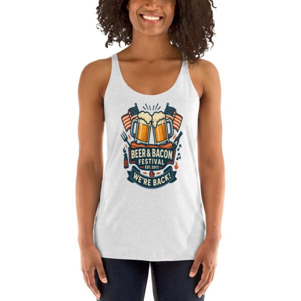 womens racerback tank top heather white front 686ab7d5944ff