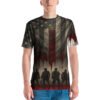 Patriotic American flag graphic t-shirt with blood-drip design and soldier silhouettes – Shai Valley