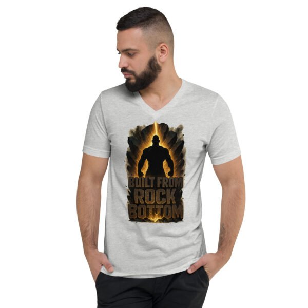 unisex v neck tee athletic heather front 689a706ae76a5
