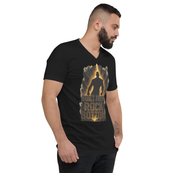 unisex v neck tee black right front 689a706ae5186