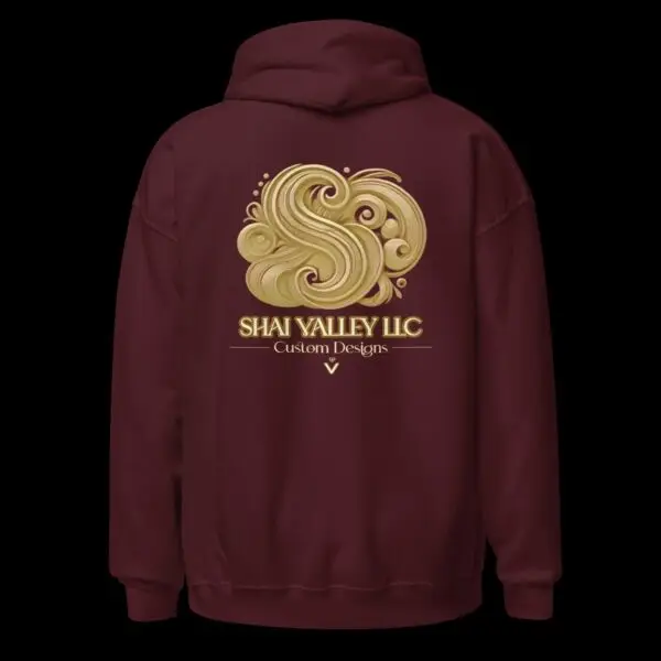 Shai Valley | Elevate Your Frequency Hoodie 1 unisex heavy blend hoodie maroon back 693ecdaae5423