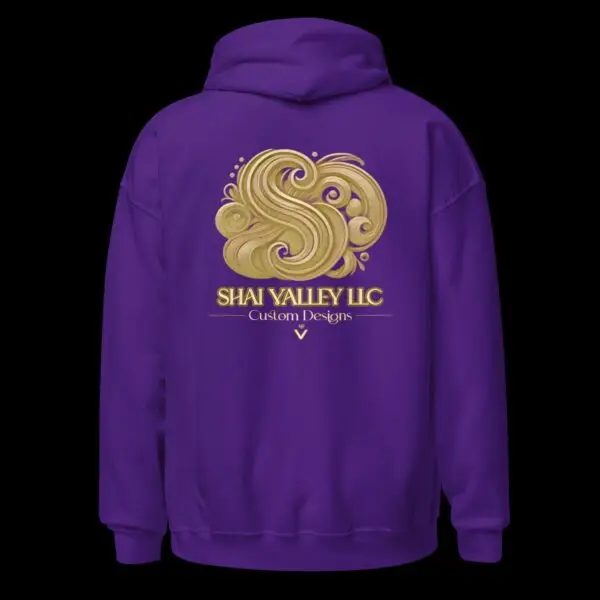 Shai Valley | Elevate Your Frequency Hoodie 2 unisex heavy blend hoodie purple back 693ecdaae7581