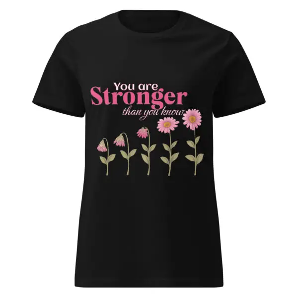 Stronger Than You Know | Shai Valley Women’s Tee 9 womens basic softstyle t shirt black front 694368788295a