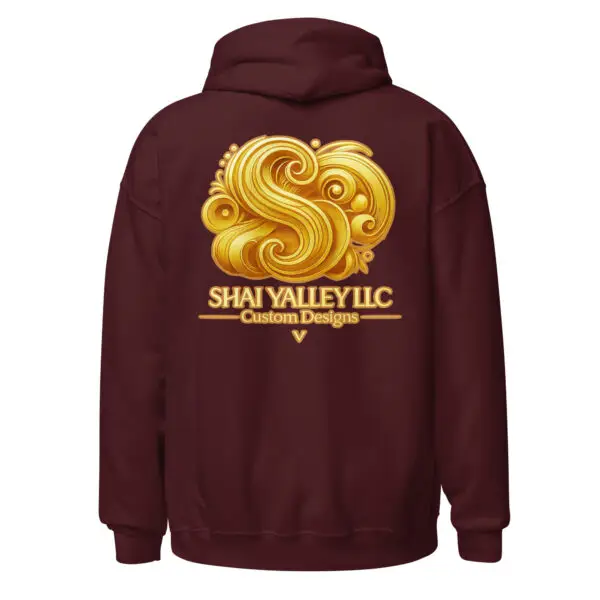 Shai Valley | Elevate Your Frequency Hoodie 9 unisex heavy blend hoodie maroon back 695bf5673a495