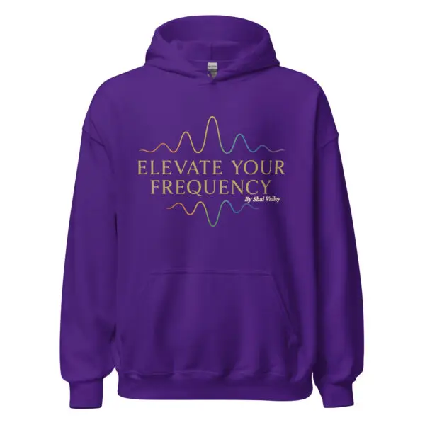 Shai Valley | Elevate Your Frequency Hoodie 10 unisex heavy blend hoodie purple front 695bf5673eb13