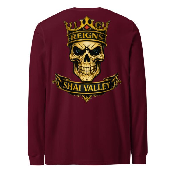 unisex long sleeve tee maroon back 697d82bb79229