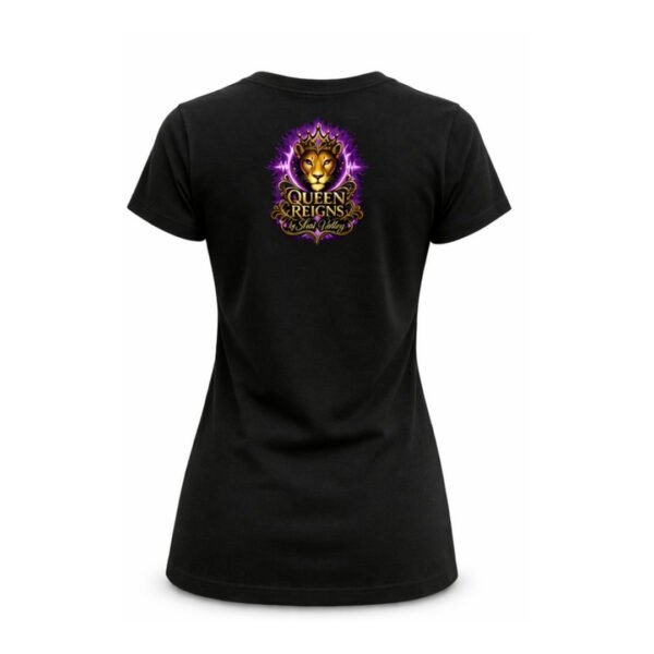 Queen Reigns Women’s Tee Back Logo Lioness Crown Shai Valley