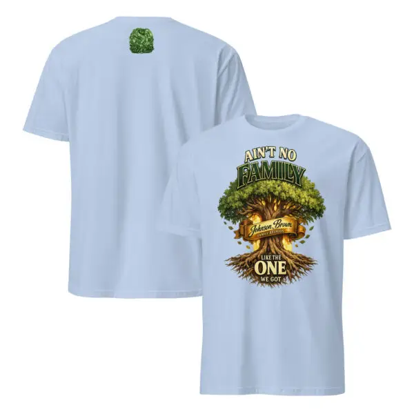 Johnson & Brown Family Reunion 2026 Order by 06-22-2026 2 unisex basic softstyle t shirt light blue front and back 69c71f06ec7e2