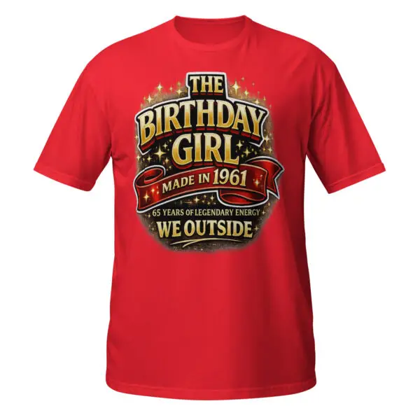 The Birthday Girl 1961 Edition Tee 13 unisex basic softstyle t shirt red front 69b70fe7485a0