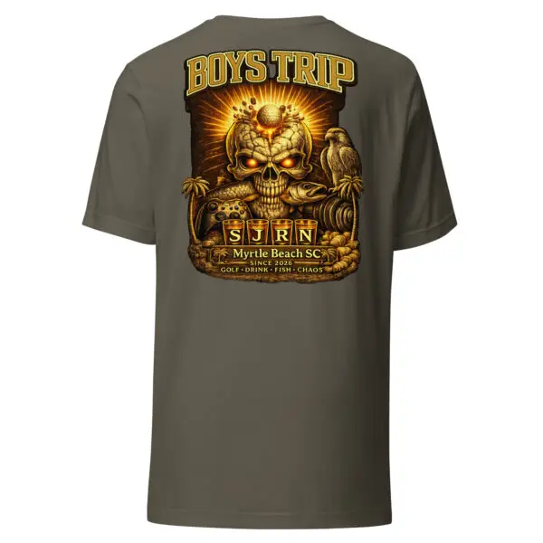 Boys Trip 2026 Myrtle Beach Edition Tee | King Reigns 34 unisex staple t shirt army back 69cb24f06506f