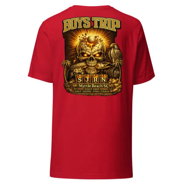 Boys Trip 2026 Myrtle Beach Edition Tee | King Reigns 30 unisex staple t shirt red back 69cb24f065456