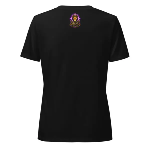 womens relaxed v neck t shirt solid black blend back 69bf0f8cbabd0
