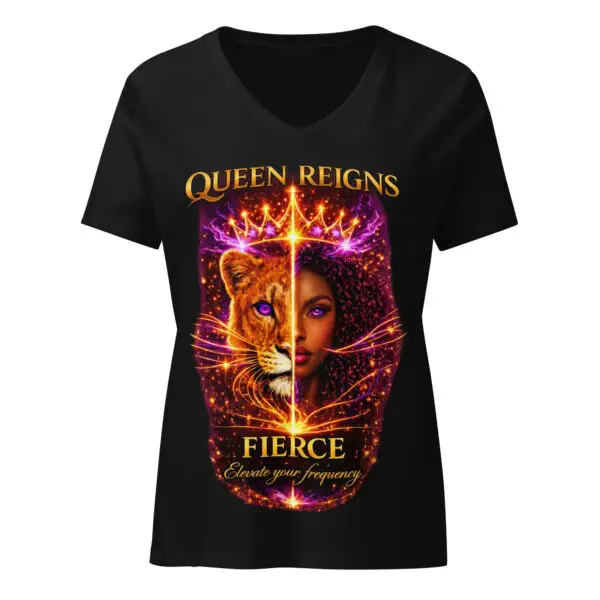 womens relaxed v neck t shirt solid black blend front 69c7d4c52051c