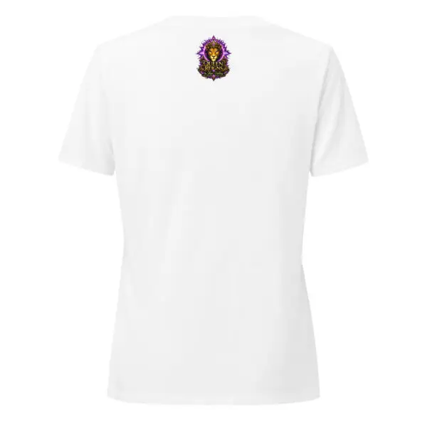 womens relaxed v neck t shirt solid white blend back 69c7d4c5229df