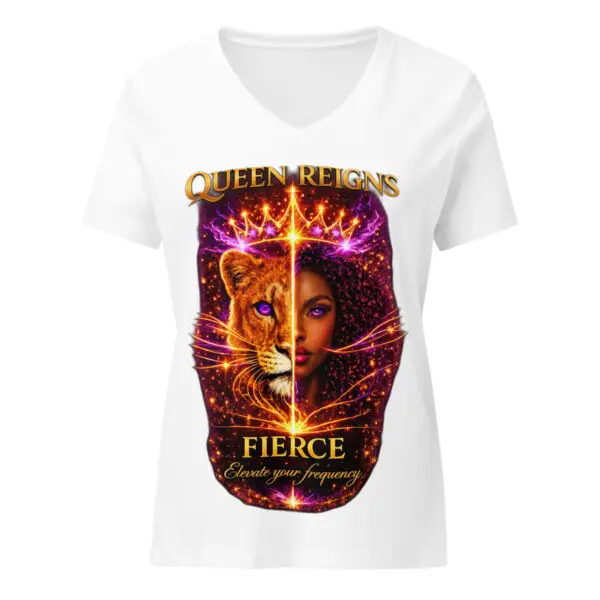 womens relaxed v neck t shirt solid white blend front 69c7d4c521855