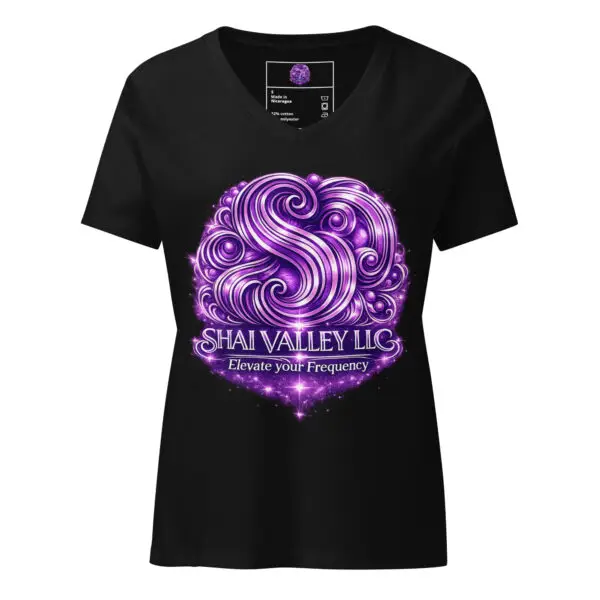 womens relaxed v neck t shirt solid black blend front 69e19b9a07136