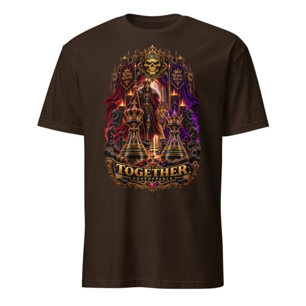 TOGETHER UNSTOPPABLE | KING REIGNS® Graphic Tee 22 unisex basic softstyle t shirt dark chocolate front 6ab1b003957c5